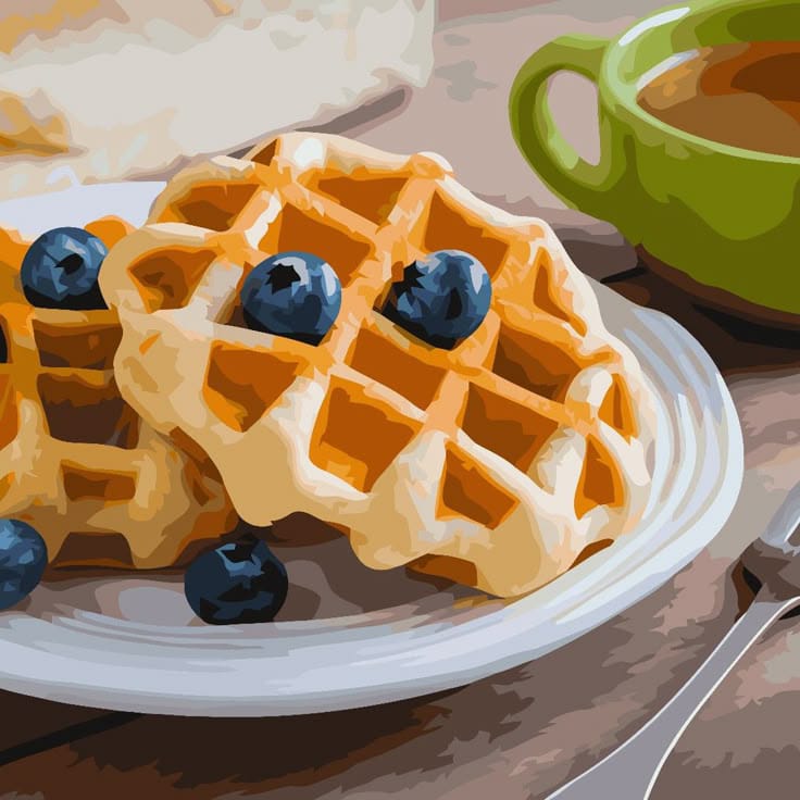 WAFFLES ART POSTER
